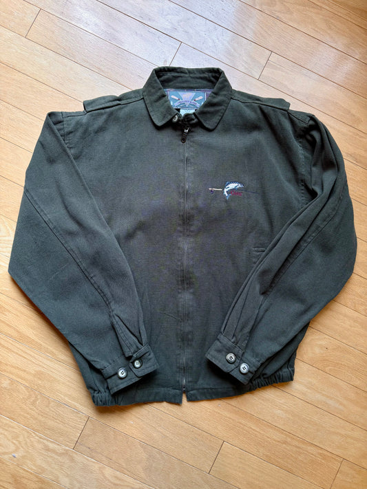 Vintage Orvis Embroidered Bomber Jacket. Size M
