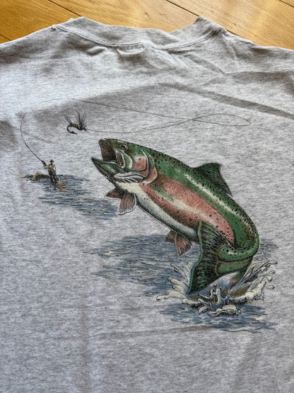 Vintage West Virginia Rainbow Trout Tee. Size L