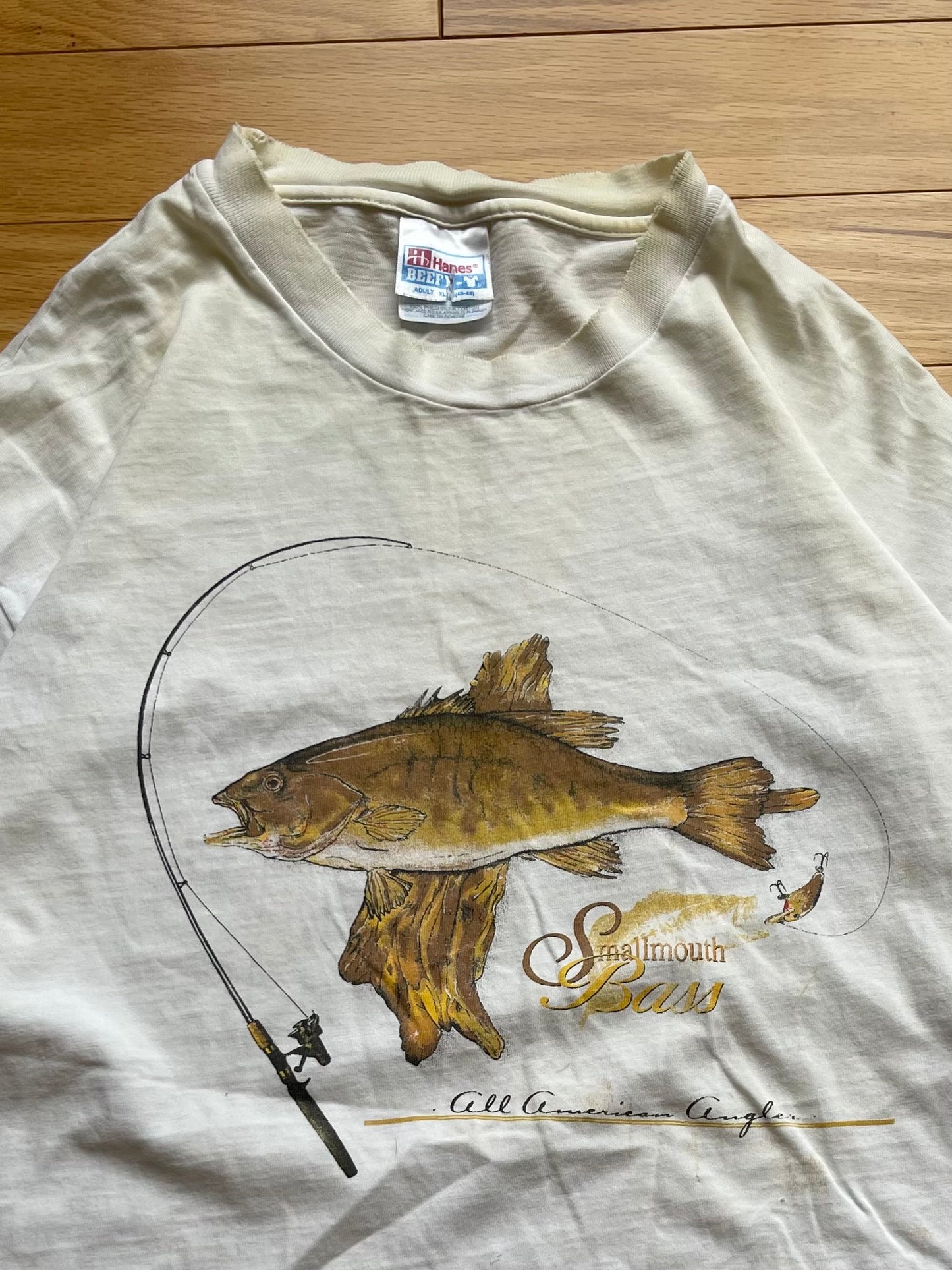 Vintage Smallmouth Bass Tee. Size XL