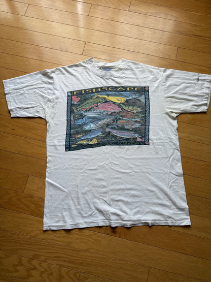 Vintage Ray Troll Fishscape Tee. Size XL