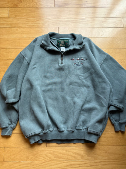 Vintage Orvis Embroidered Flies 1/4-Zip Pullover
