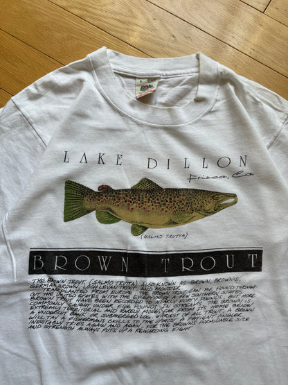 Vintage Lake Dillon Brown Trout Tee. Size S