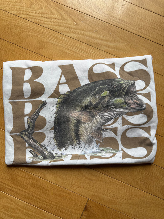 Vintage Bass Bass Bass Tee. Size L