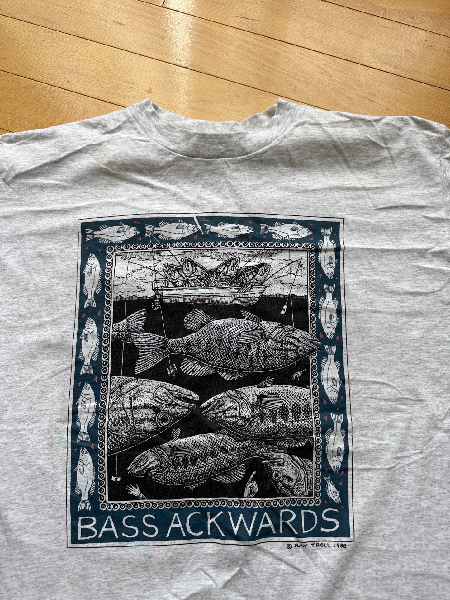 Vintage Ray Troll Test Print Tee. Size XL