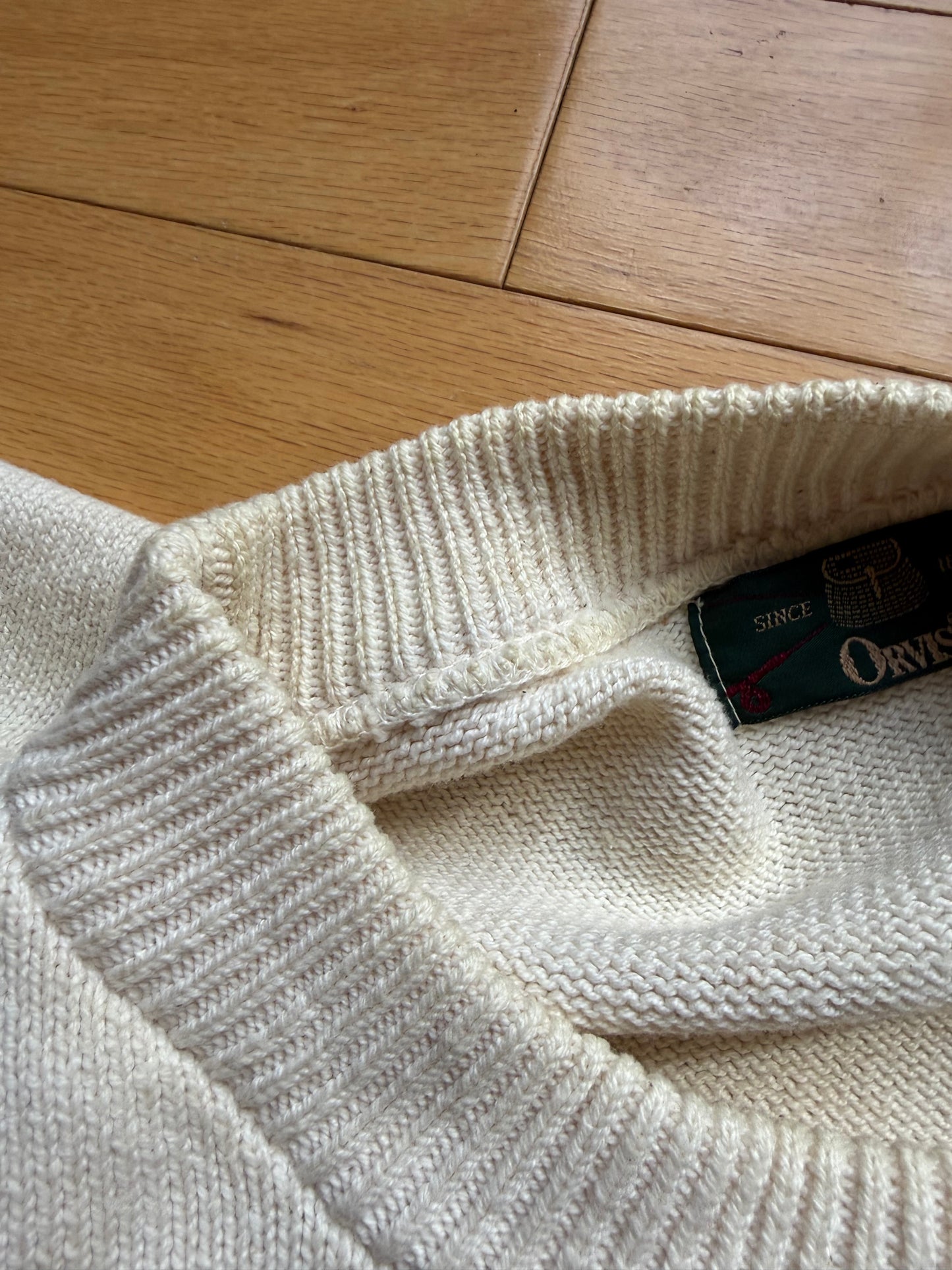 Vintage Orvis Embroidered 5 Fly Sweater
