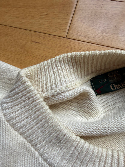 Vintage Orvis Embroidered 5 Fly Sweater