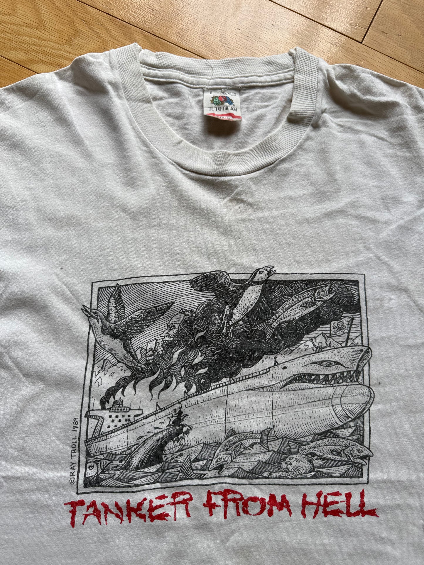 Vintage Ray Troll Tanker From Hell Tee. Size M