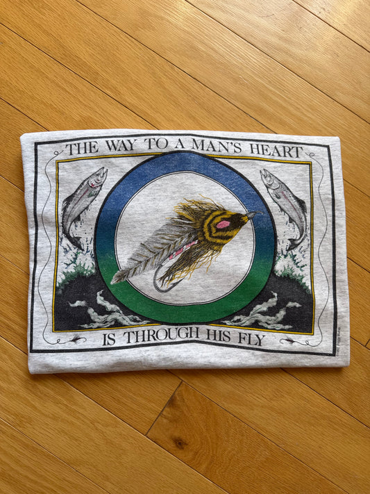 Vintage The Way To A Man's Heart Tee. Size XL
