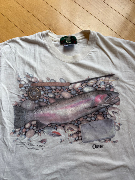 Vintage Orvis Steelhead Tee. Size L