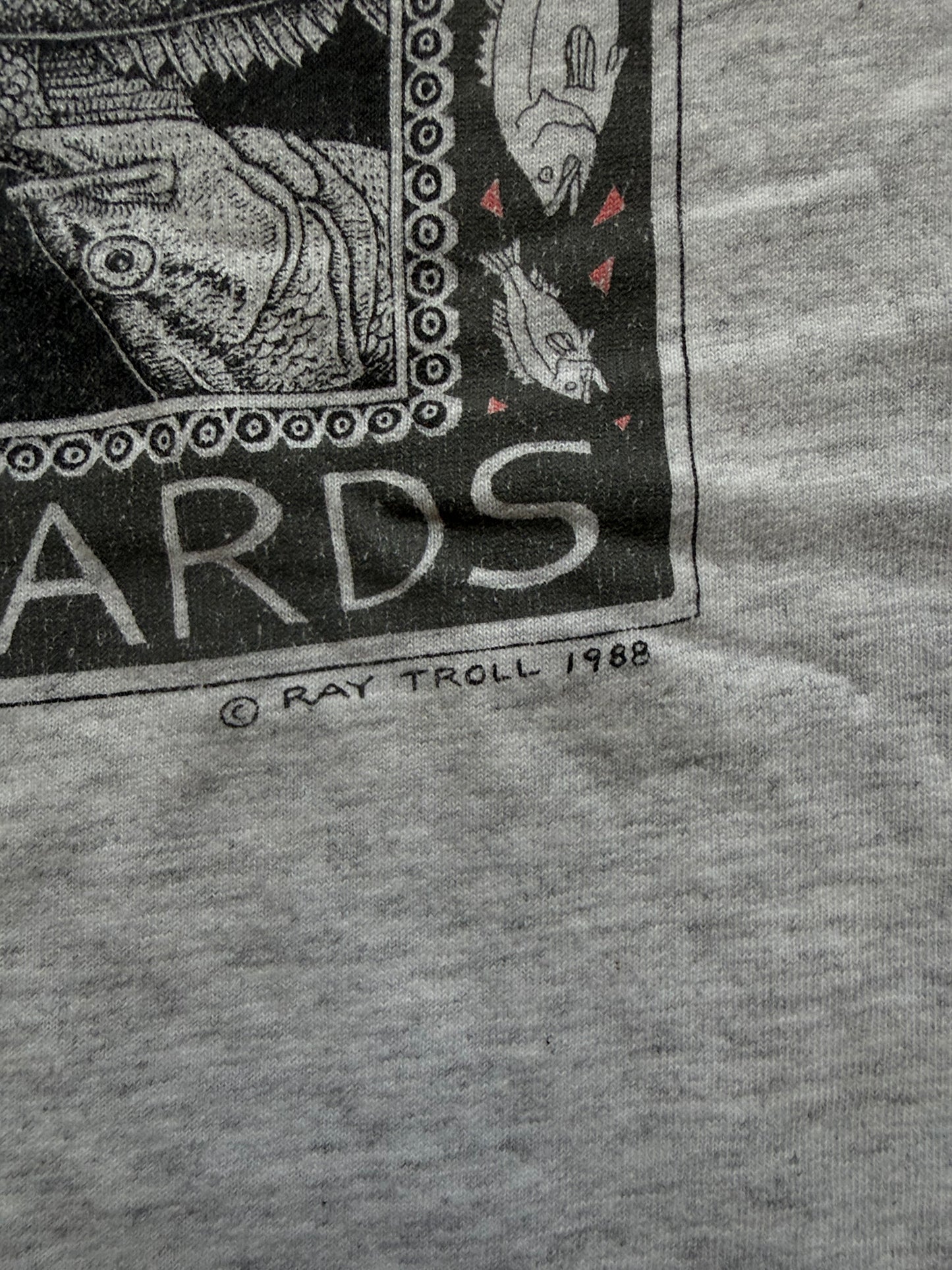 Vintage Ray Troll Bass Ackwards Tee. Size L