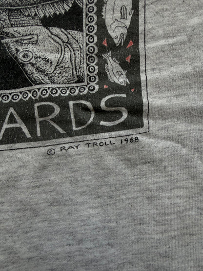 Vintage Ray Troll Bass Ackwards Tee. Size L