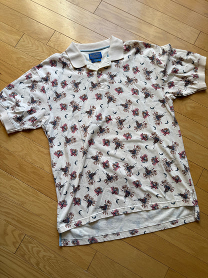 Vintage Pendleton Fisherman Print Polo. Size M