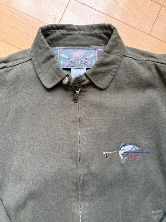 Vintage Orvis Embroidered Bomber Jacket. Size M