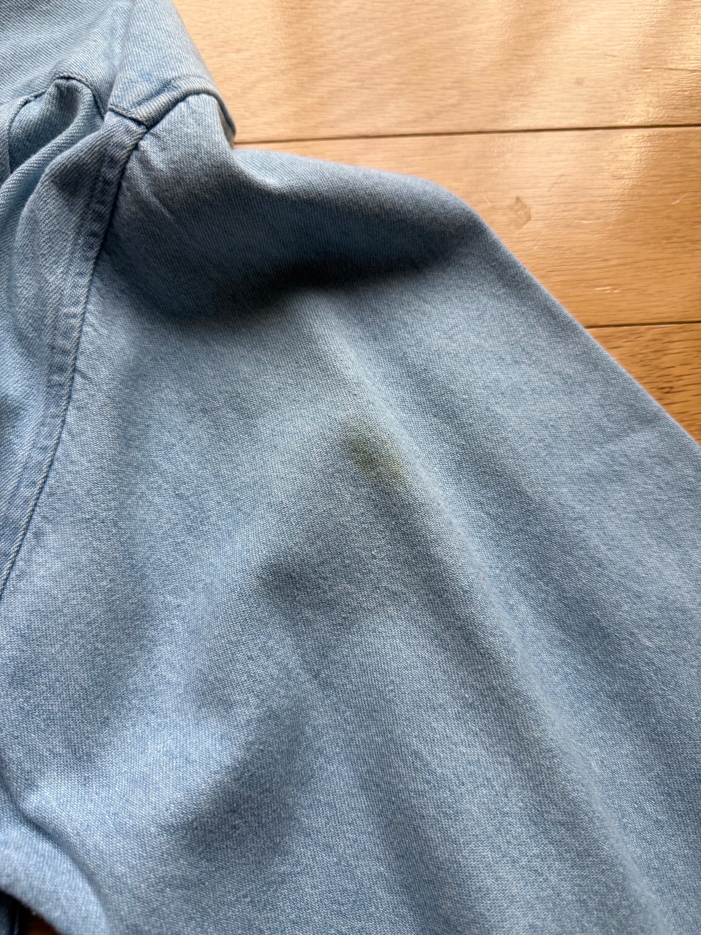 Vintage Eddie Bauer Embroidered Flies Denim Shirt