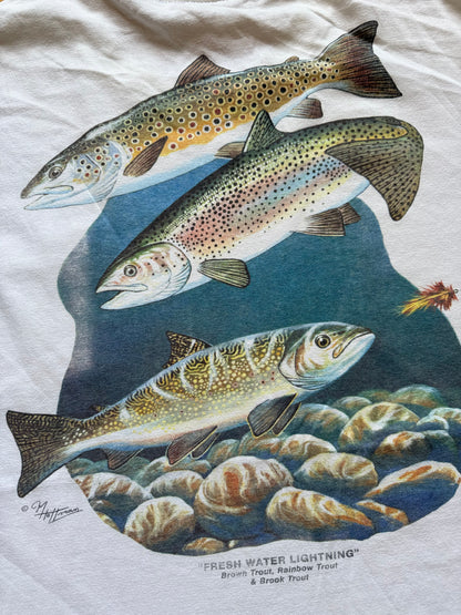 Vintage Environmental Artwear "Fresh Water Lightning" Tee. Size XL