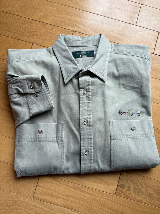 Vintage Orvis Fly Embroidered Shirt