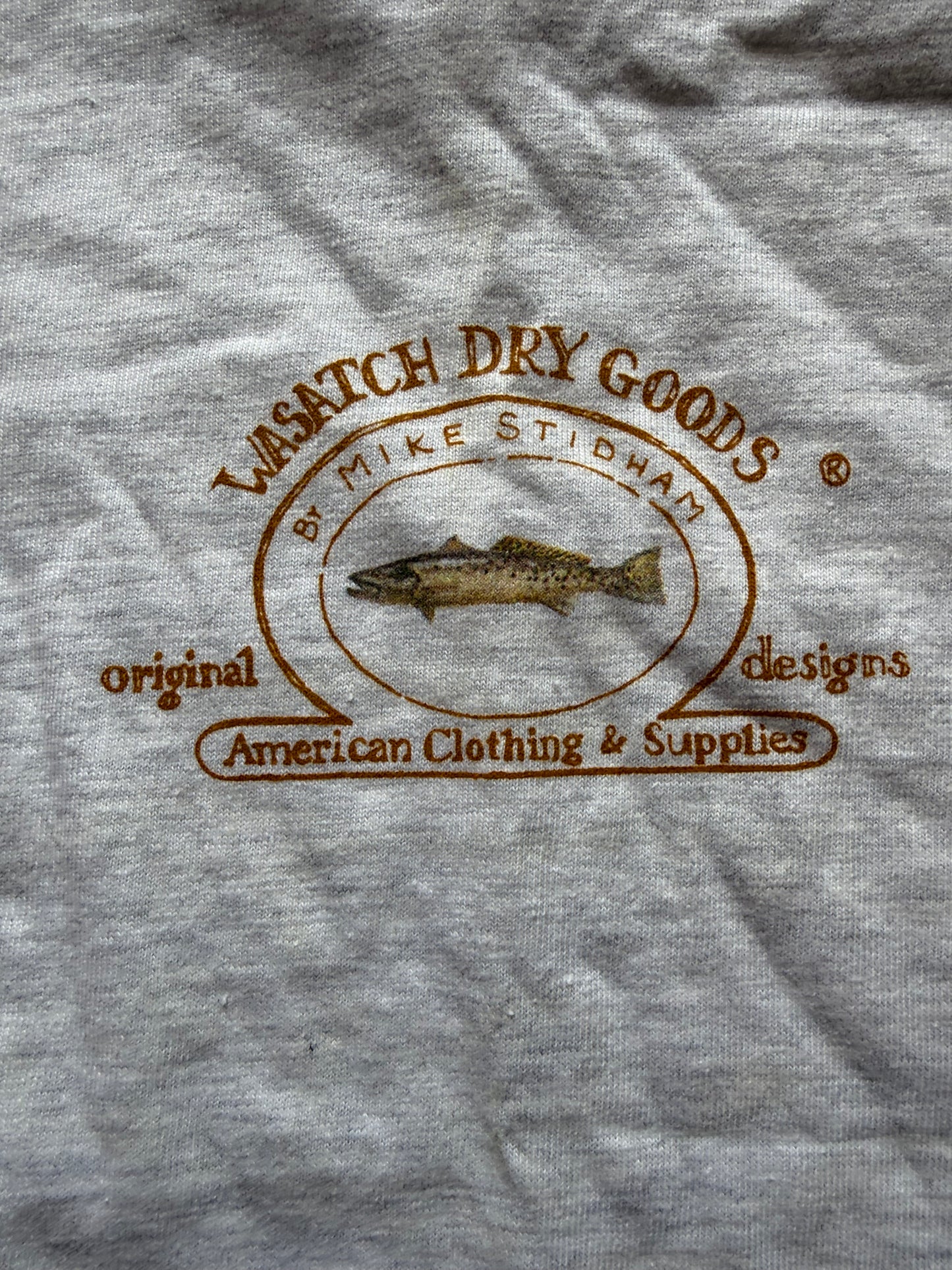 Vintage Wasatch Dry Goods Seatrout Tee. Size L