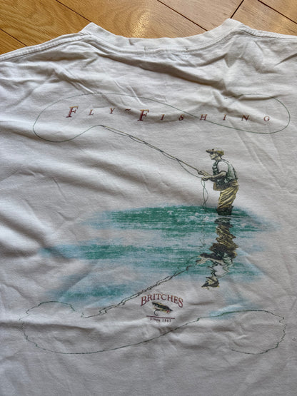Vintage Britches Fly Fishing Tee. Size XL