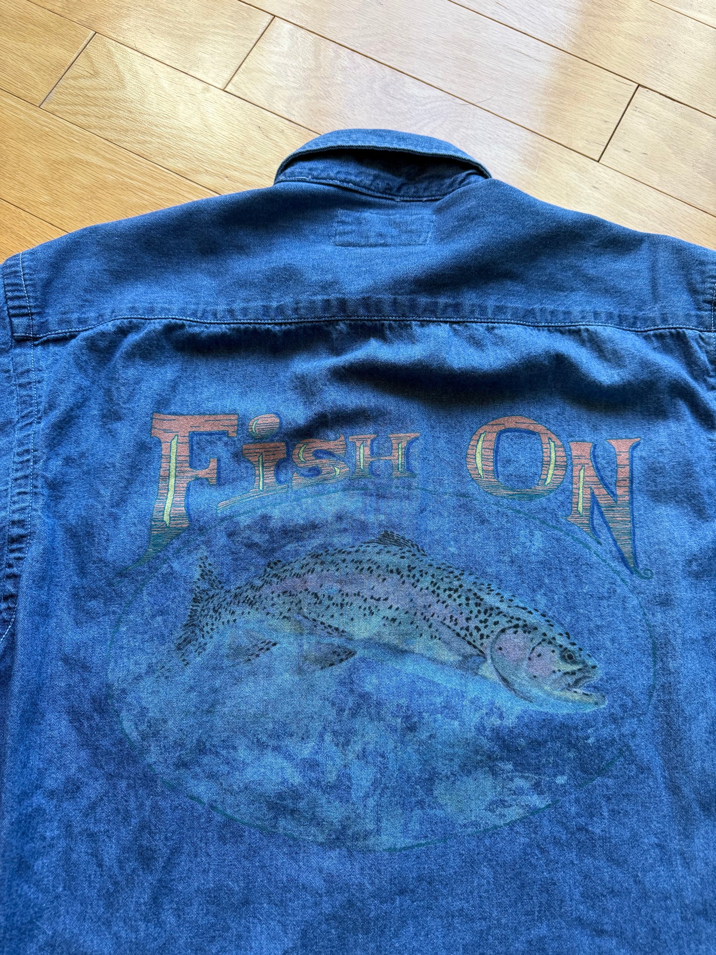 Vintage Wasatch Denim Fish On Shirt