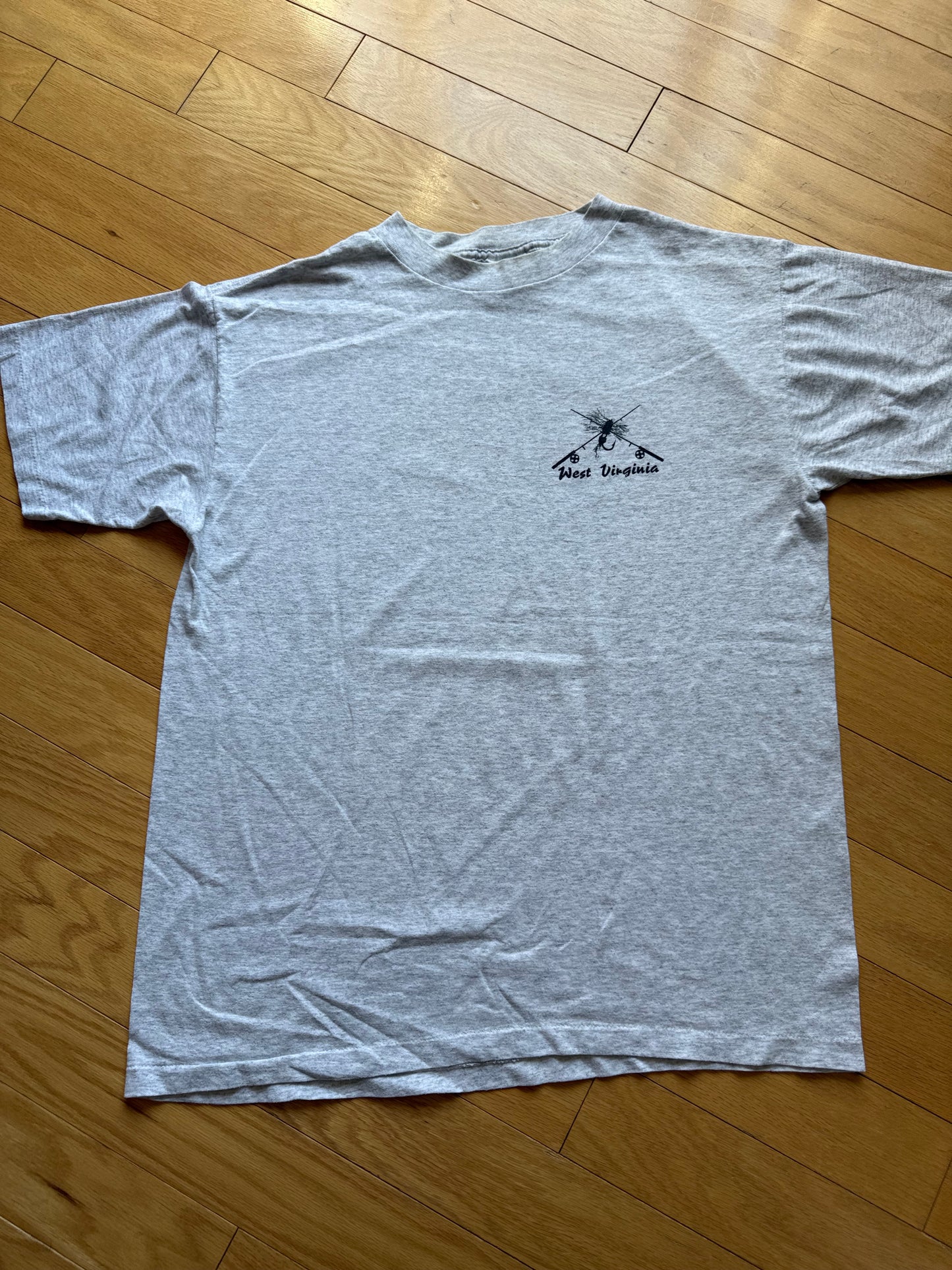 Vintage West Virginia Rainbow Trout Tee. Size L