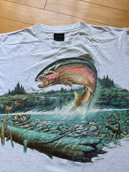 Vintage Habitat Rainbow Trout Tee. Size L