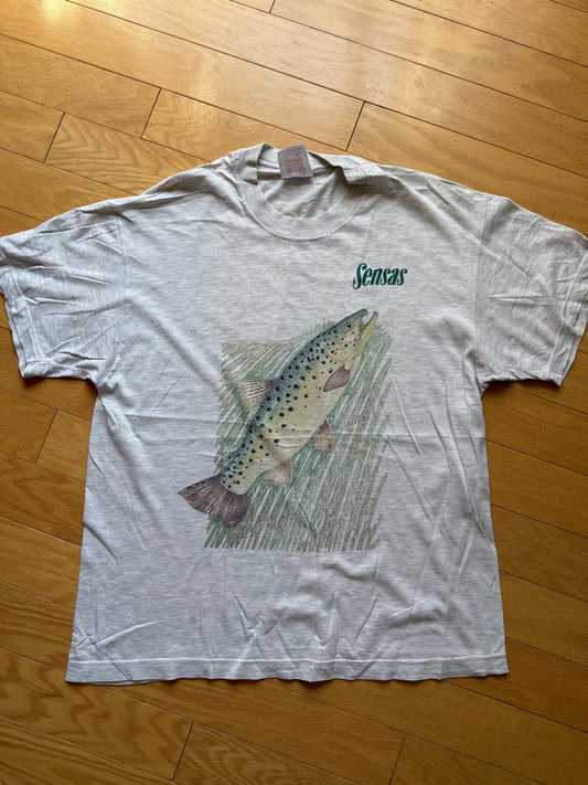 Vintage Sensas Rainbow Trout Tee. Size L