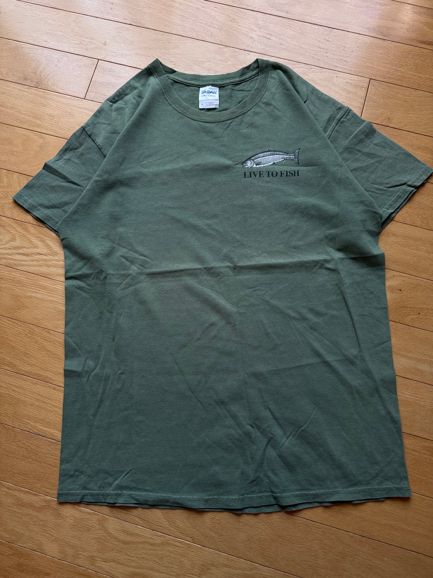 Vintage Ray Troll Fish To Live Live To Fish Tee. Size M