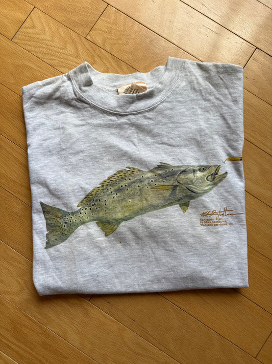 Vintage Wasatch Dry Goods Seatrout Tee. Size L