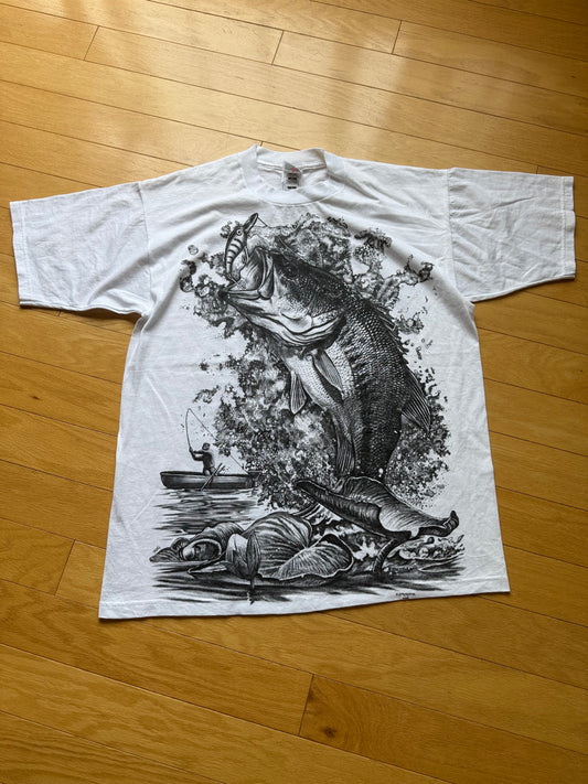 Vintage AOP Bass Tee. Size L