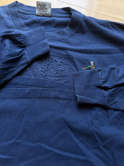 Vintage Debossed Trout Long Sleeve. Size L