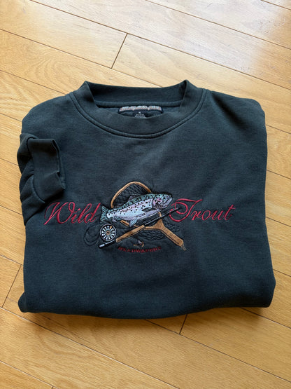 Vintage Headwaters Wild Trout Crewneck. Size XL