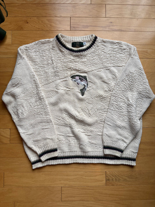 Vintage Orvis Rainbow Trout Sweater
