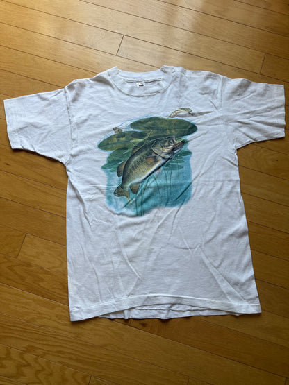 Vintage Jon Q Wright Lily Pad Action Tee. Size L