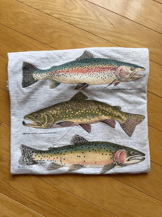 Vintage Harborside Graphics Trout Trio Tee. Size M