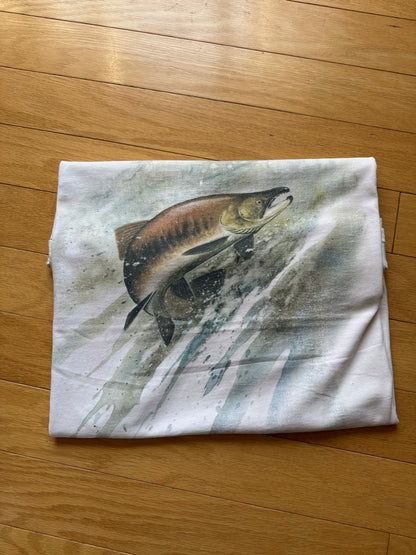 Vintage Salmon Tee. Size XL