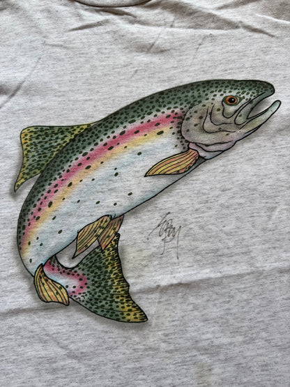 Vintage Rianbow Trout Tee. Size XL