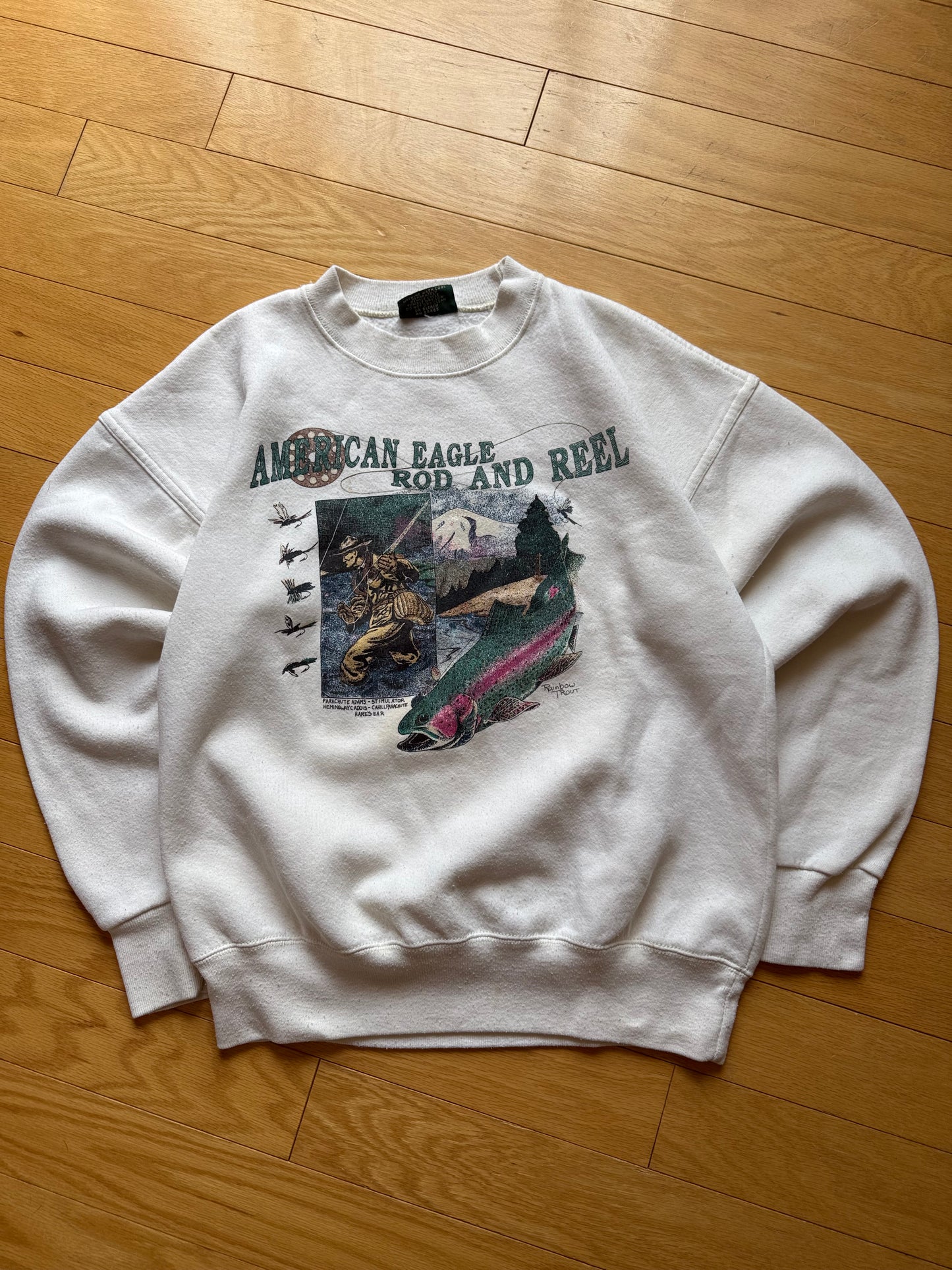 Vintage American Eagle Rod and Reel Sweatshirt. Size M