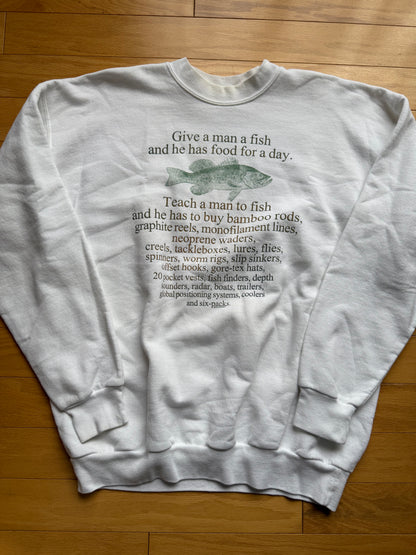 Vintage Give a man a fish Crewneck