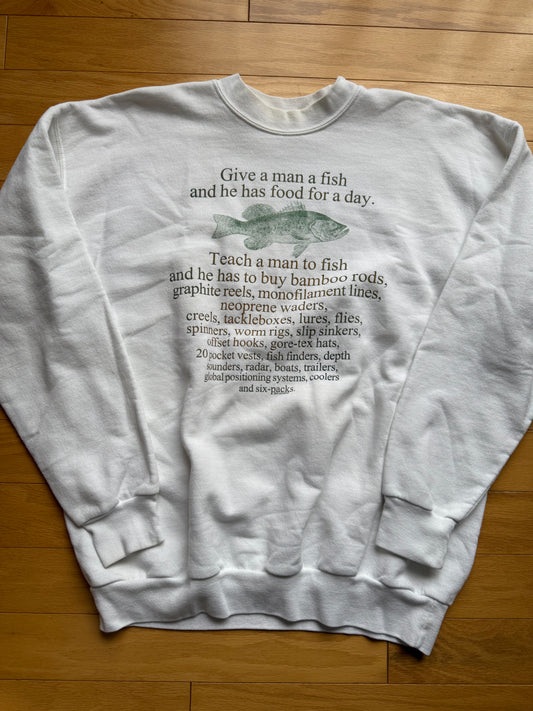 Vintage Give a man a fish Crewneck