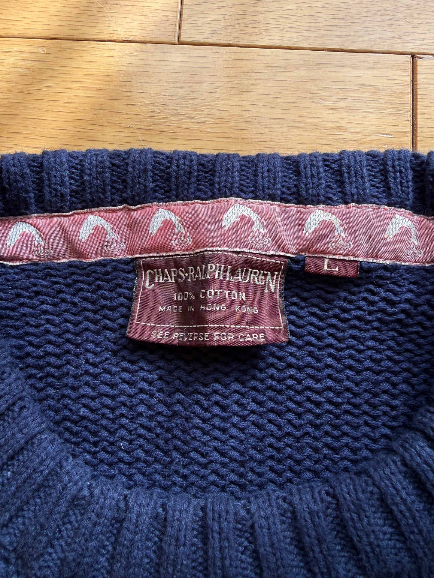 Vintage Chaps Ralph Lauren Knit Wading Fisherman Sweater