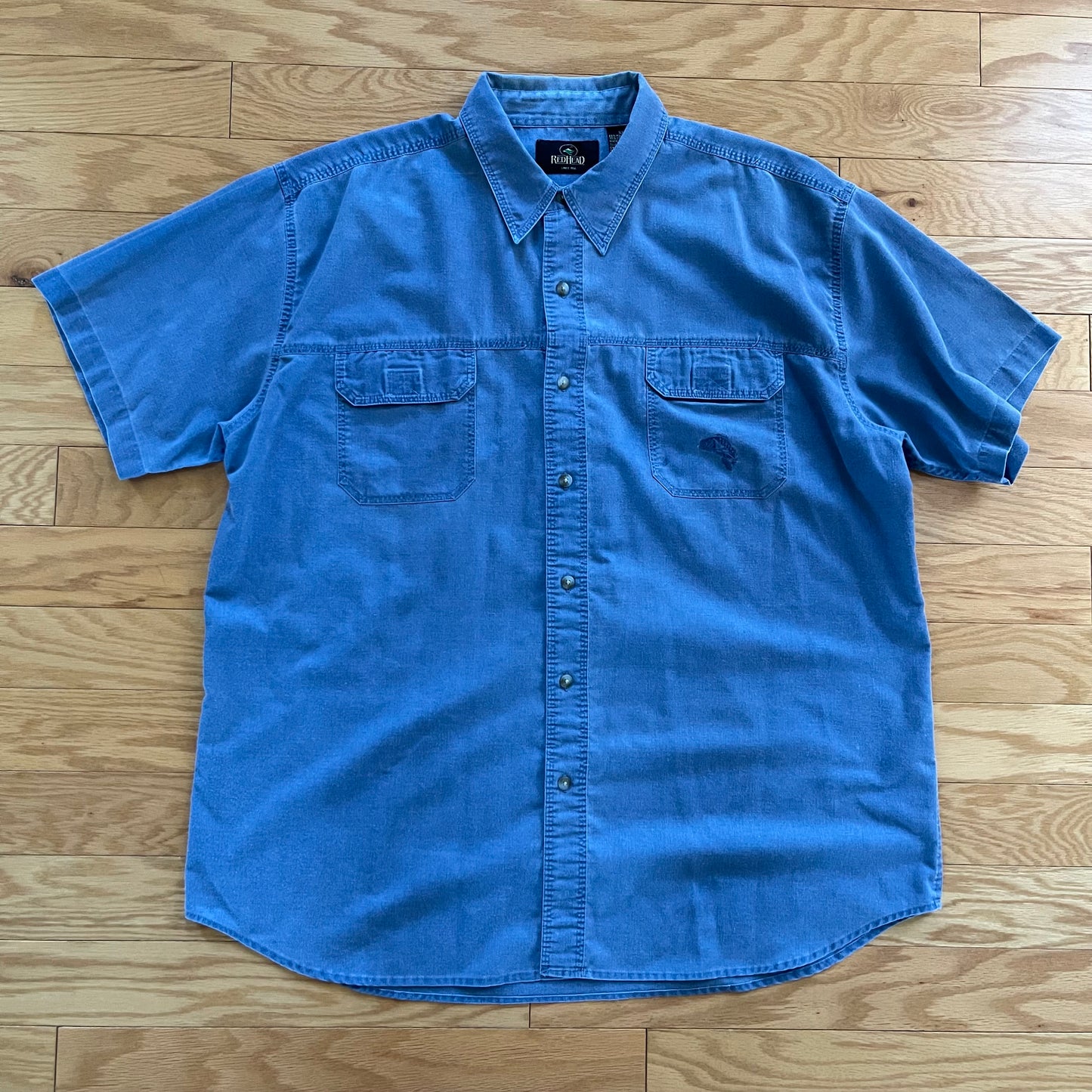 Vintage Red Head Blue Bass Shirt