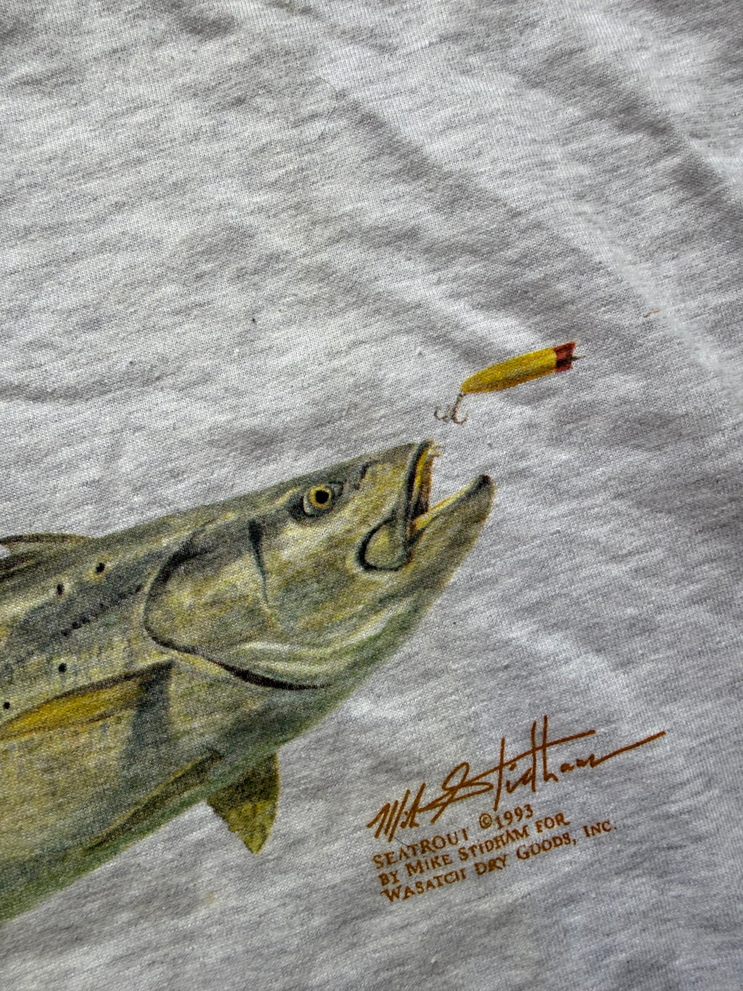 Vintage Wasatch Dry Goods Seatrout Tee. Size L
