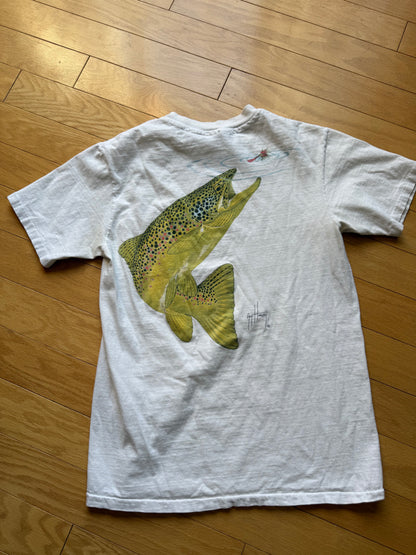 Vintage Guy Harvey Brown Trout Tee. Size M