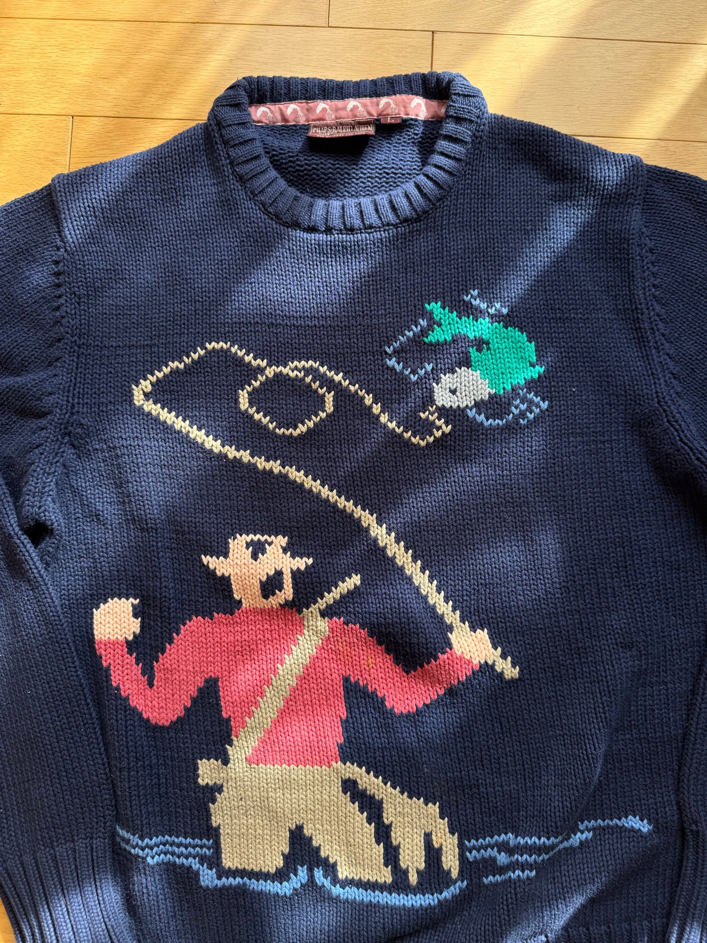 Vintage Chaps Ralph Lauren Knit Wading Fisherman Sweater