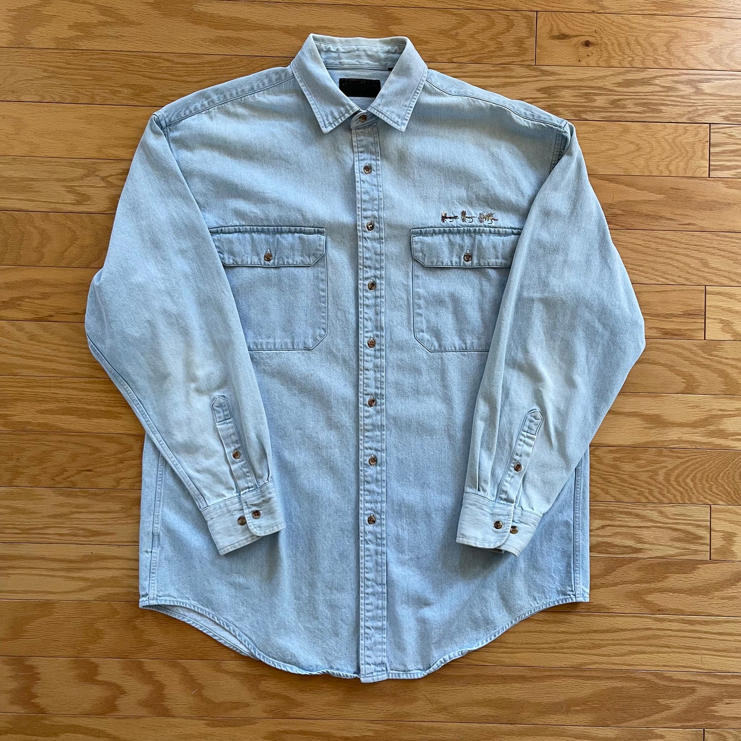 Vintage Eddie Bauer Embroidered Flies Shirt