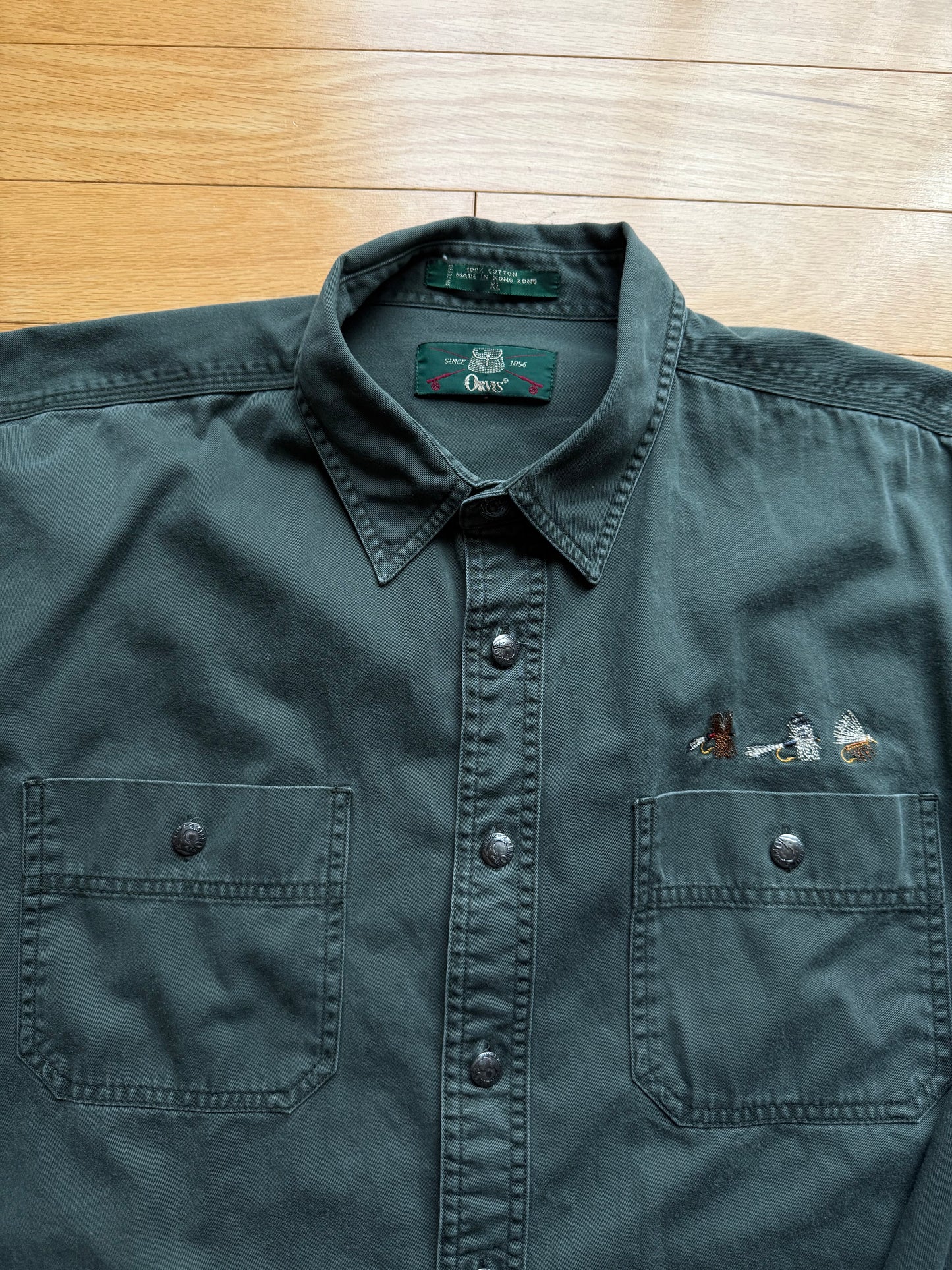 Vintage Orvis Fly Embroidered Shirt