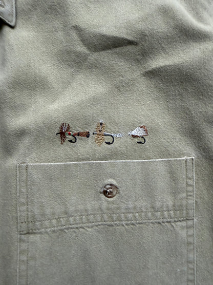 Vintage Orvis Fly Embroidered Shirt