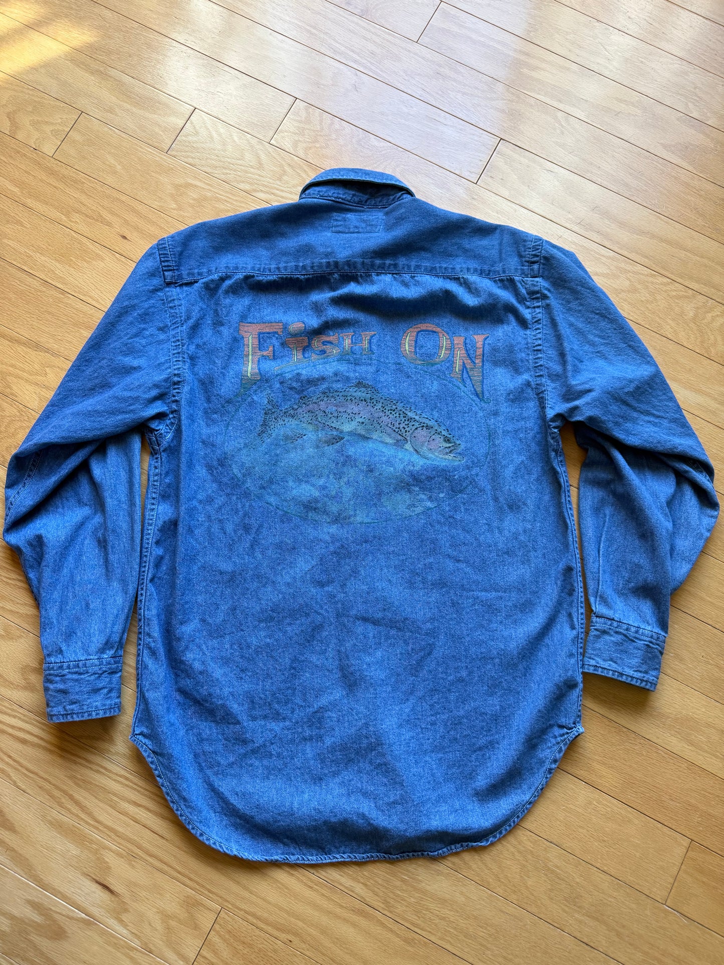 Vintage Wasatch Denim Fish On Shirt