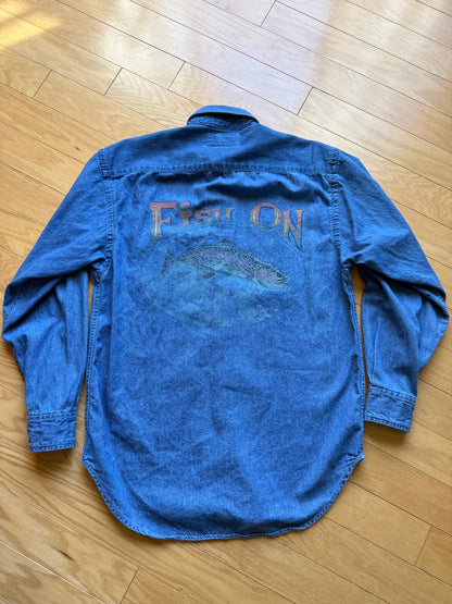 Vintage Wasatch Denim Fish On Shirt