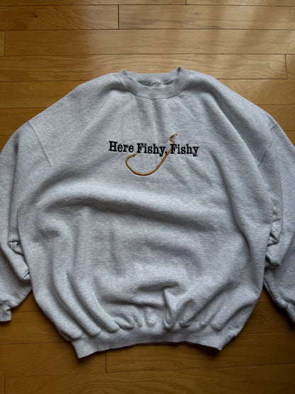 Vintage Here Fishy Fishy Crewneck